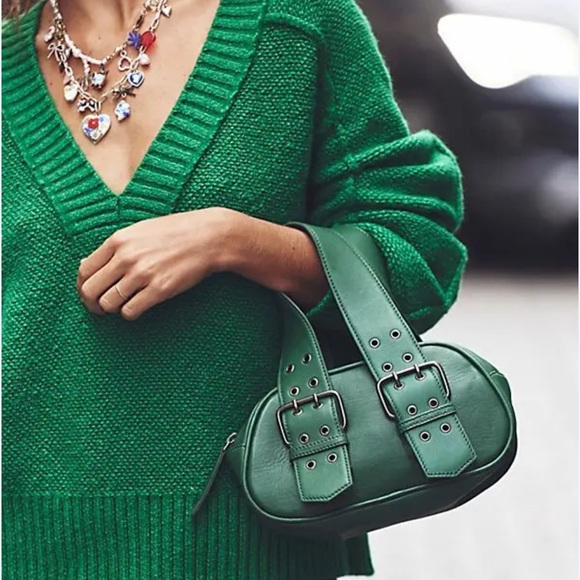 Free People Say Yes Lavender Leather Bag NWT - Picture 4 of 4